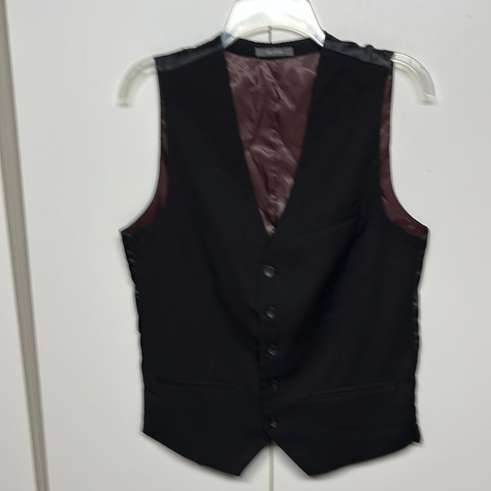 Primark Skinny Fit Black Suit Vest  Small Formal Waistcoat
